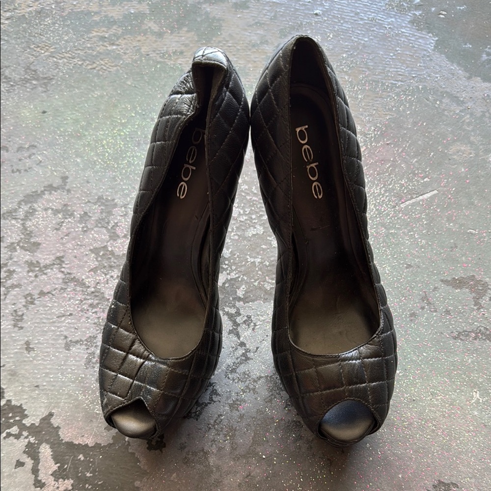 Bebe Black Elegant Heels